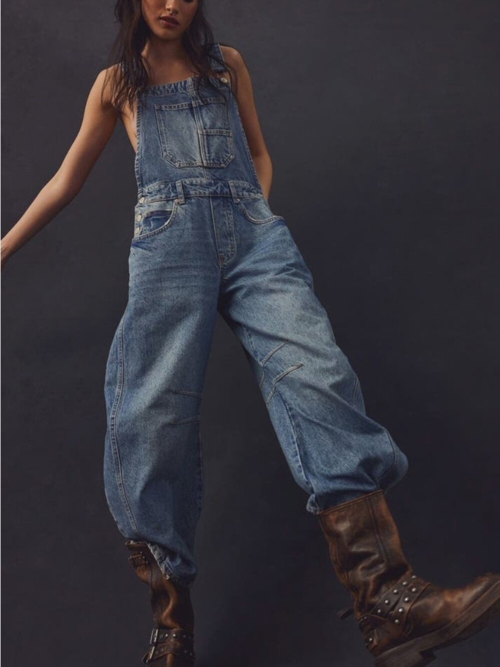 Free People Light Blue Denim Overalls - Picture 6 of 8